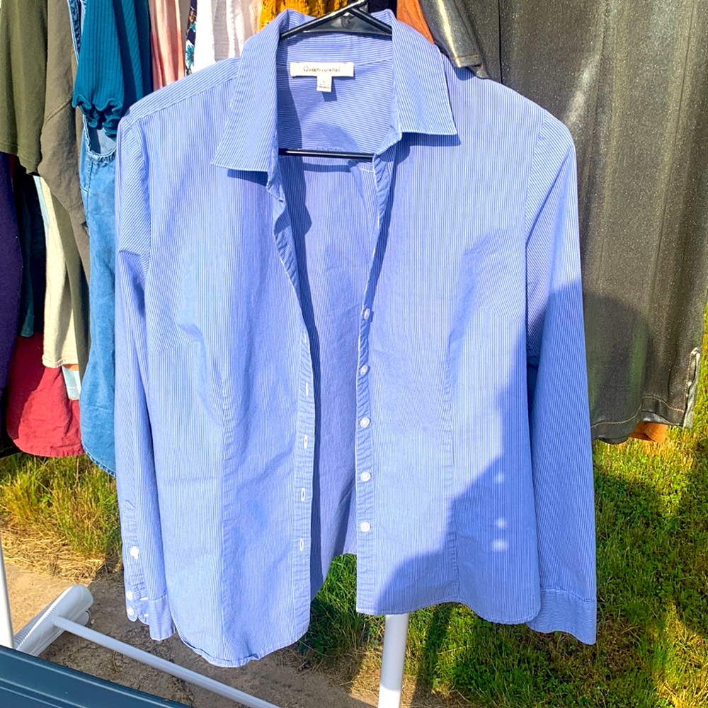 Button down blouse, never worn. NWOT